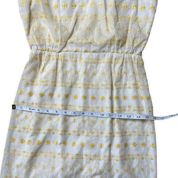 Authentic Vintage Elinor Porter 1950’s Yellow & Cream Embroidered Prairie Dress - Picture 13 of 16